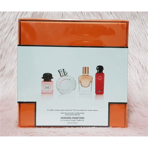 hermes perfume box set|Hermes miniature perfume gift set.